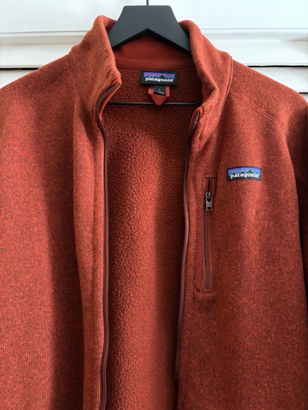 Patagonia Burnt Orange Full-Zip Fleece Jacket - Picture 2 of 8